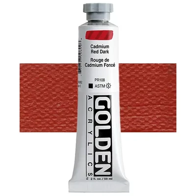 Golden Acrylics Heavy Body akrilfesték, 59 ml - 1080, cadmium red dark