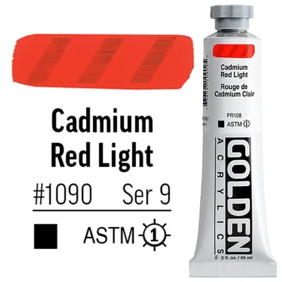 Golden Acrylics Heavy Body akrilfesték, 59 ml - 1090, cadmium red light