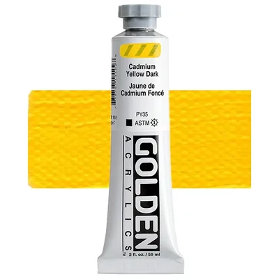 Golden Acrylics Heavy Body akrilfesték, 59 ml - 1110, cadmium yellow dark