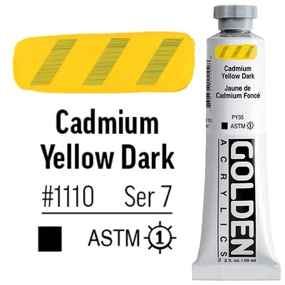 Golden Acrylics Heavy Body akrilfesték, 59 ml - 1110, cadmium yellow dark