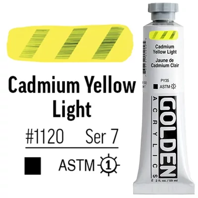 Golden Acrylics Heavy Body akrilfesték, 59 ml - 1120, cadmium yellow light