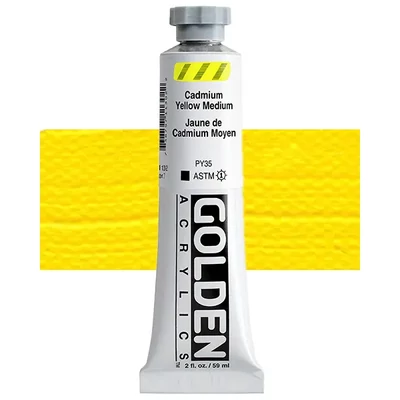 Golden Acrylics Heavy Body akrilfesték, 59 ml - 1130, cadmium yellow medium