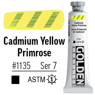 Golden Acrylics Heavy Body akrilfesték, 59 ml - 1135, cadmium yellow primrose