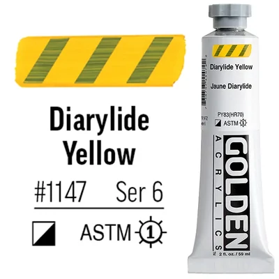Golden Acrylics Heavy Body akrilfesték, 59 ml - 1147, diarylide yellow