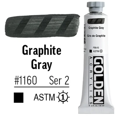 Golden Acrylics Heavy Body akrilfesték, 59 ml - 1160, graphite gray