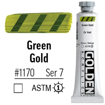 Golden Acrylics Heavy Body akrilfesték, 59 ml - 1170, green gold