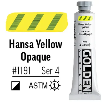 Golden Acrylics Heavy Body akrilfesték, 59 ml - 1191, hansa yellow opaque