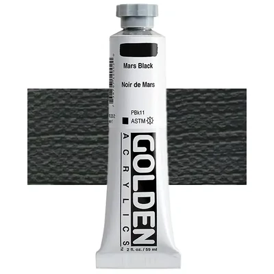 Golden Acrylics Heavy Body akrilfesték, 59 ml - 1200, mars black