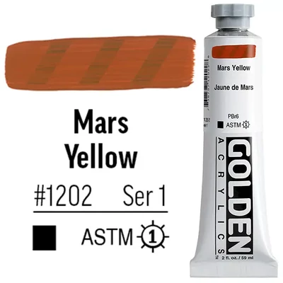 Golden Acrylics Heavy Body akrilfesték, 59 ml - 1202, mars yellow