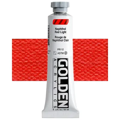 Golden Acrylics Heavy Body akrilfesték, 59 ml - 1210, naphthol red light