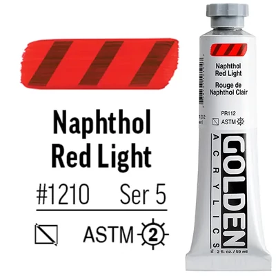 Golden Acrylics Heavy Body akrilfesték, 59 ml - 1210, naphthol red light