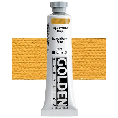 Golden Acrylics Heavy Body akrilfesték, 59 ml - 1222, naples yellow deep