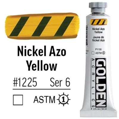 Golden Acrylics Heavy Body akrilfesték, 59 ml - 1225, nickel azo yellow