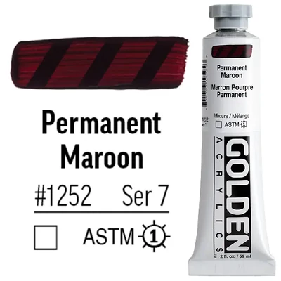 Golden Acrylics Heavy Body akrilfesték, 59 ml - 1252, permanent maroon