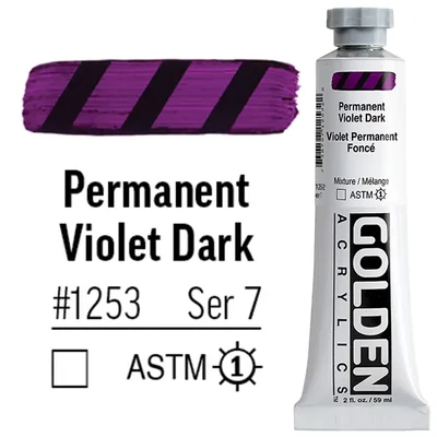 Golden Acrylics Heavy Body akrilfesték, 59 ml - 1253, permanent violet dark