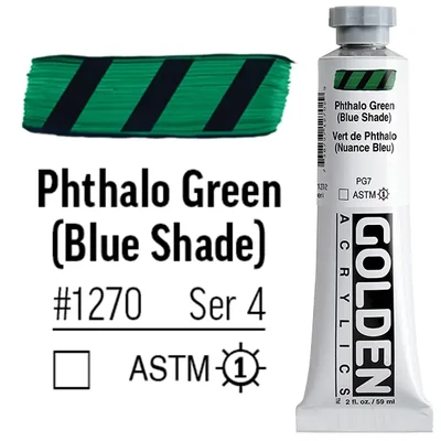 Golden Acrylics Heavy Body akrilfesték, 59 ml - 1270, phthalo green (blue shade)
