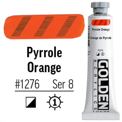 Golden Acrylics Heavy Body akrilfesték, 59 ml - 1276, pyrrole orange