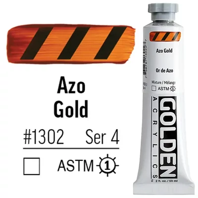 Golden Acrylics Heavy Body akrilfesték, 59 ml - 1302, azo gold