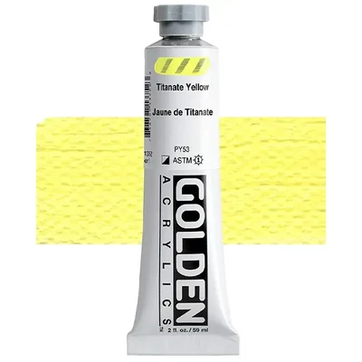 Golden Acrylics Heavy Body akrilfesték, 59 ml - 1375, titanate yellow