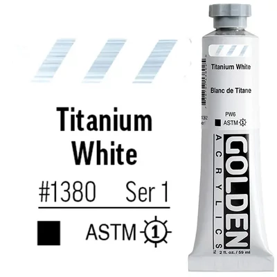 Golden Acrylics Heavy Body akrilfesték, 59 ml - 1380, titanium white