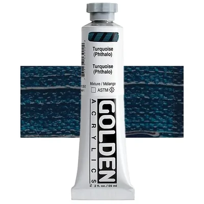 Golden Acrylics Heavy Body akrilfesték, 59 ml - 1390, turquoise (phthalo)