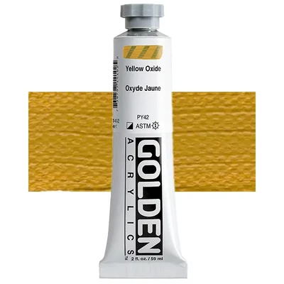 Golden Acrylics Heavy Body akrilfesték, 59 ml - 1410, yellow oxide