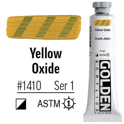 Golden Acrylics Heavy Body akrilfesték, 59 ml - 1410, yellow oxide