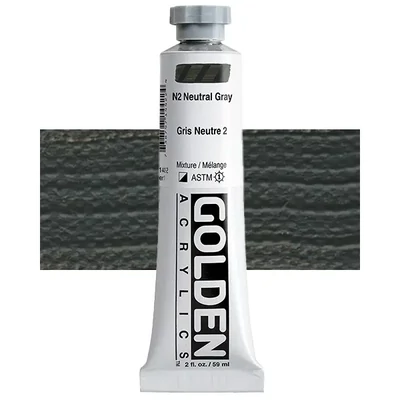 Golden Acrylics Heavy Body akrilfesték, 59 ml - 1442, n2 neutral gray