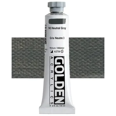 Golden Acrylics Heavy Body akrilfesték, 59 ml - 1443, n3 neutral gray