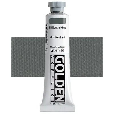 Golden Acrylics Heavy Body akrilfesték, 59 ml - 1444, n4 neutral gray