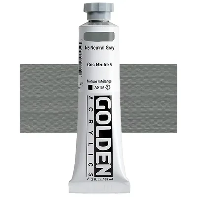 Golden Acrylics Heavy Body akrilfesték, 59 ml - 1445, n5 neutral gray