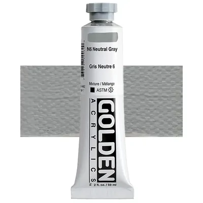 Golden Acrylics Heavy Body akrilfesték, 59 ml - 1446, n6 neutral gray