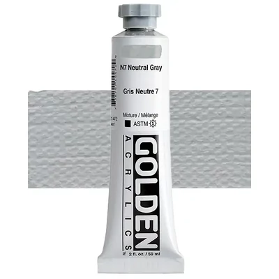 Golden Acrylics Heavy Body akrilfesték, 59 ml - 1447, n7 neutral gray