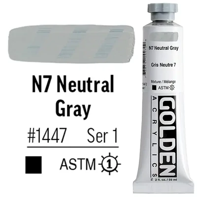Golden Acrylics Heavy Body akrilfesték, 59 ml - 1447, n7 neutral gray