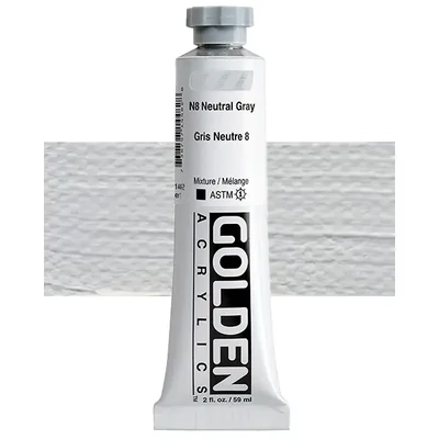 Golden Acrylics Heavy Body akrilfesték, 59 ml - 1448, n8 neutral gray