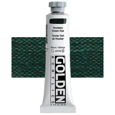 Golden Acrylics Heavy Body akrilfesték, 59 ml - 1454, hookers green hue