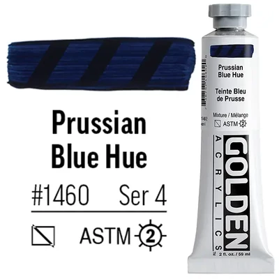 Golden Acrylics Heavy Body akrilfesték, 59 ml - 1460, prussian blue hue