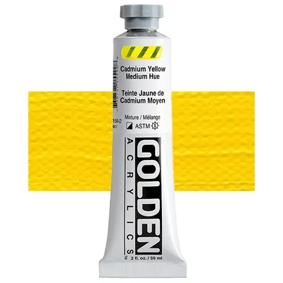 Golden Acrylics Heavy Body akrilfesték, 59 ml - 1554, cadmium yellow medium hue