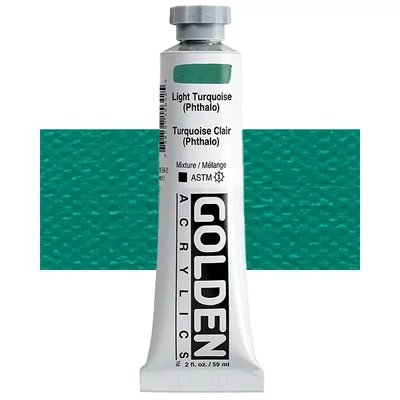 Golden Acrylics Heavy Body akrilfesték, 59 ml - 1564, light turquoise (phthalo)