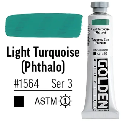Golden Acrylics Heavy Body akrilfesték, 59 ml - 1564, light turquoise (phthalo)