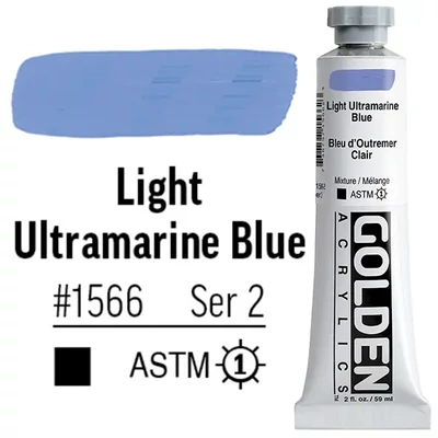 Golden Acrylics Heavy Body akrilfesték, 59 ml - 1566, light ultramarine blue