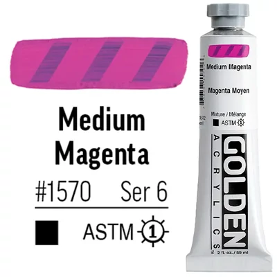 Golden Acrylics Heavy Body akrilfesték, 59 ml - 1570, medium magenta