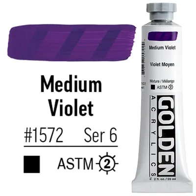 Golden Acrylics Heavy Body akrilfesték, 59 ml - 1572, medium violet