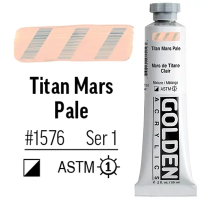 Golden Acrylics Heavy Body akrilfesték, 59 ml - 1576, titan mars pale