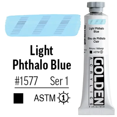 Golden Acrylics Heavy Body akrilfesték, 59 ml - 1577, light phthalo blue