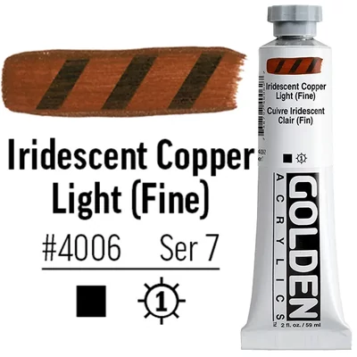 Golden Acrylics Heavy Body akrilfesték, 59 ml - 4006, iridescent copper light (fine)