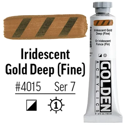 Golden Acrylics Heavy Body akrilfesték, 59 ml - 4015, iridescent gold deep (fine)