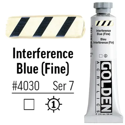 Golden Acrylics Heavy Body akrilfesték, 59 ml - 4030, interference blue (fine)