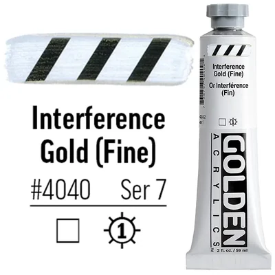 Golden Acrylics Heavy Body akrilfesték, 59 ml - 4040, interference gold (fine)