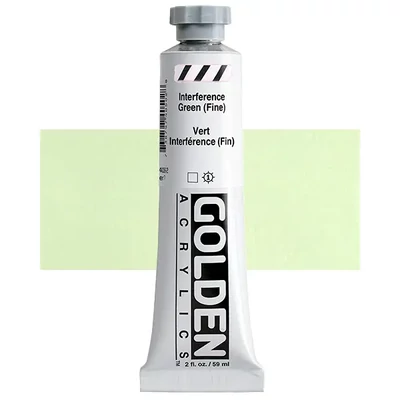 Golden Acrylics Heavy Body akrilfesték, 59 ml - 4050, interference green (fine)
